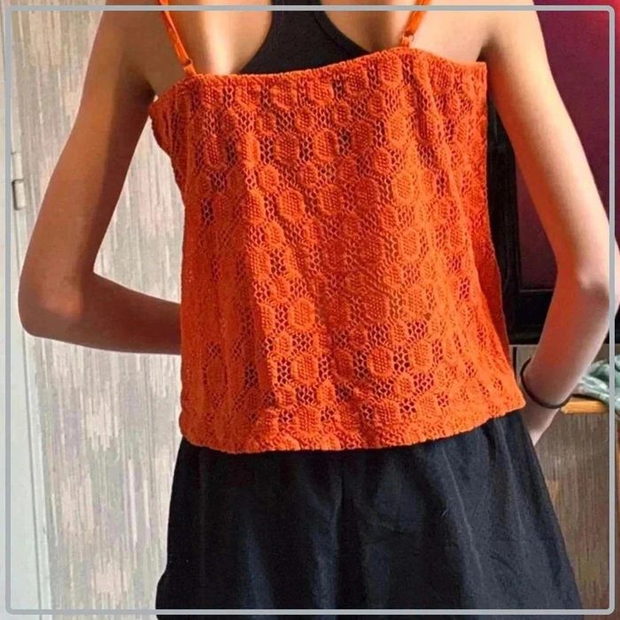 Crop top orange taille s cache cache - photo numéro 2