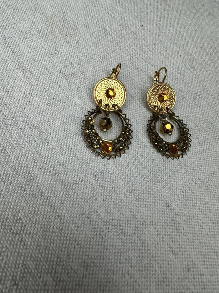 Boucle d’oreille dorées Saona - photo numéro 5