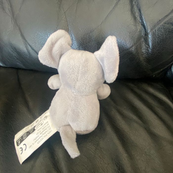 Peluche doudou éléphant gris zd trading 12cm - photo numéro 2