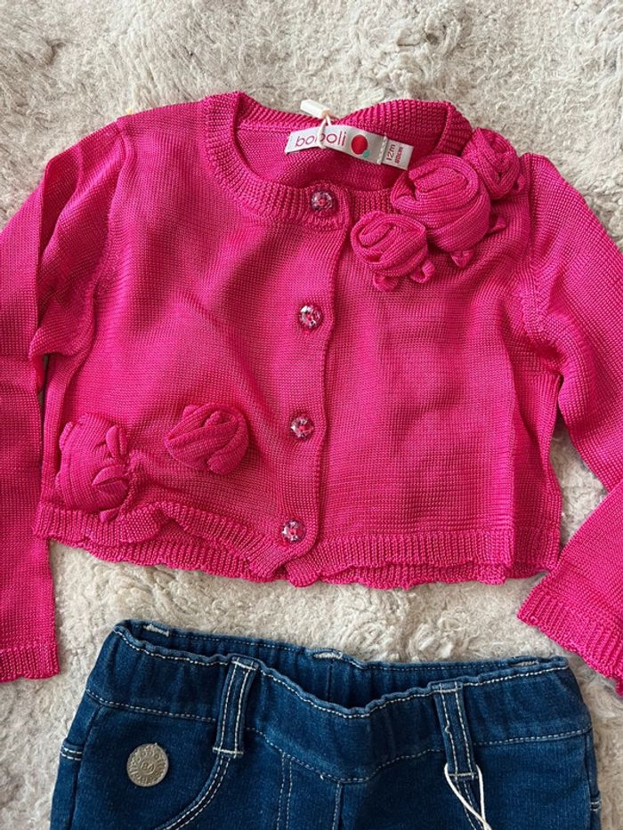Ensemble 3 pièces pour fille 9 mois Boboli - photo numéro 3