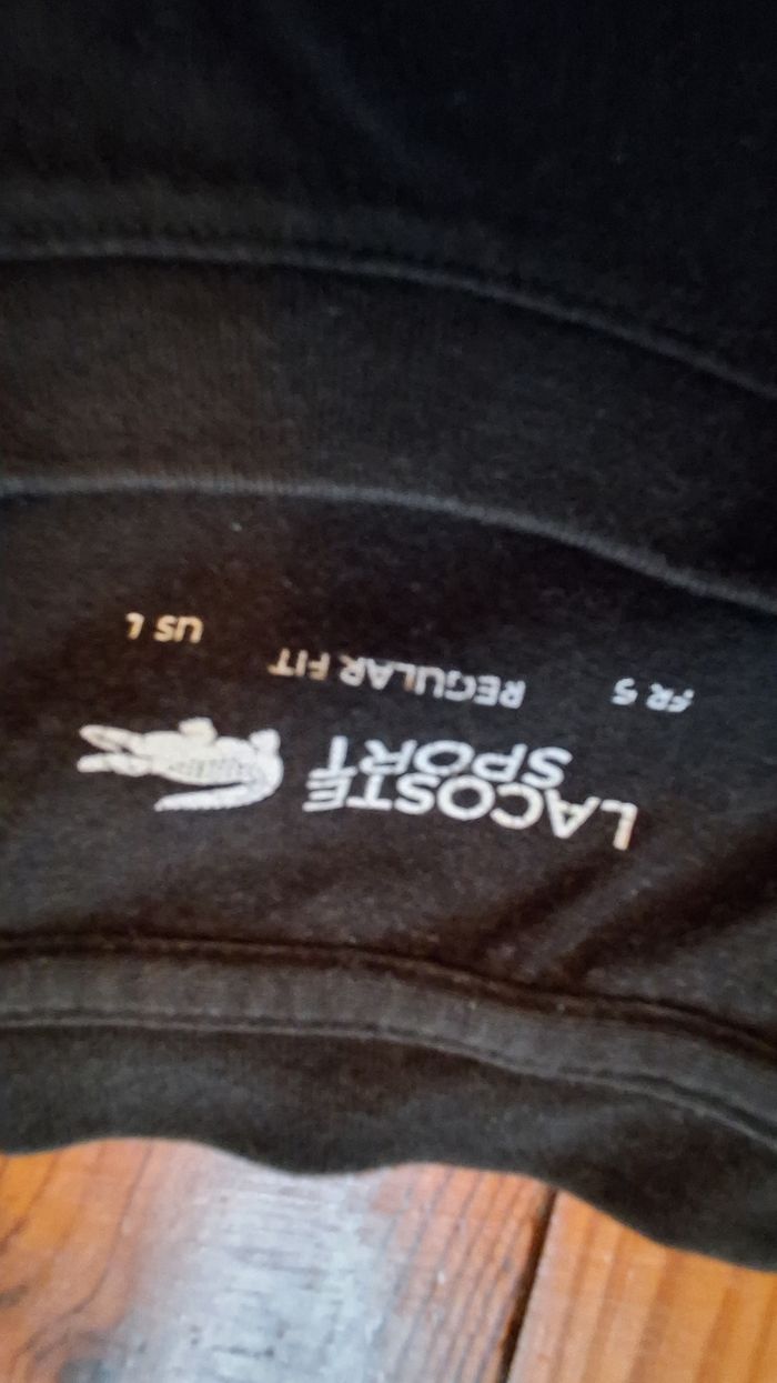 T-shirt Lacoste noir taille L - photo numéro 4