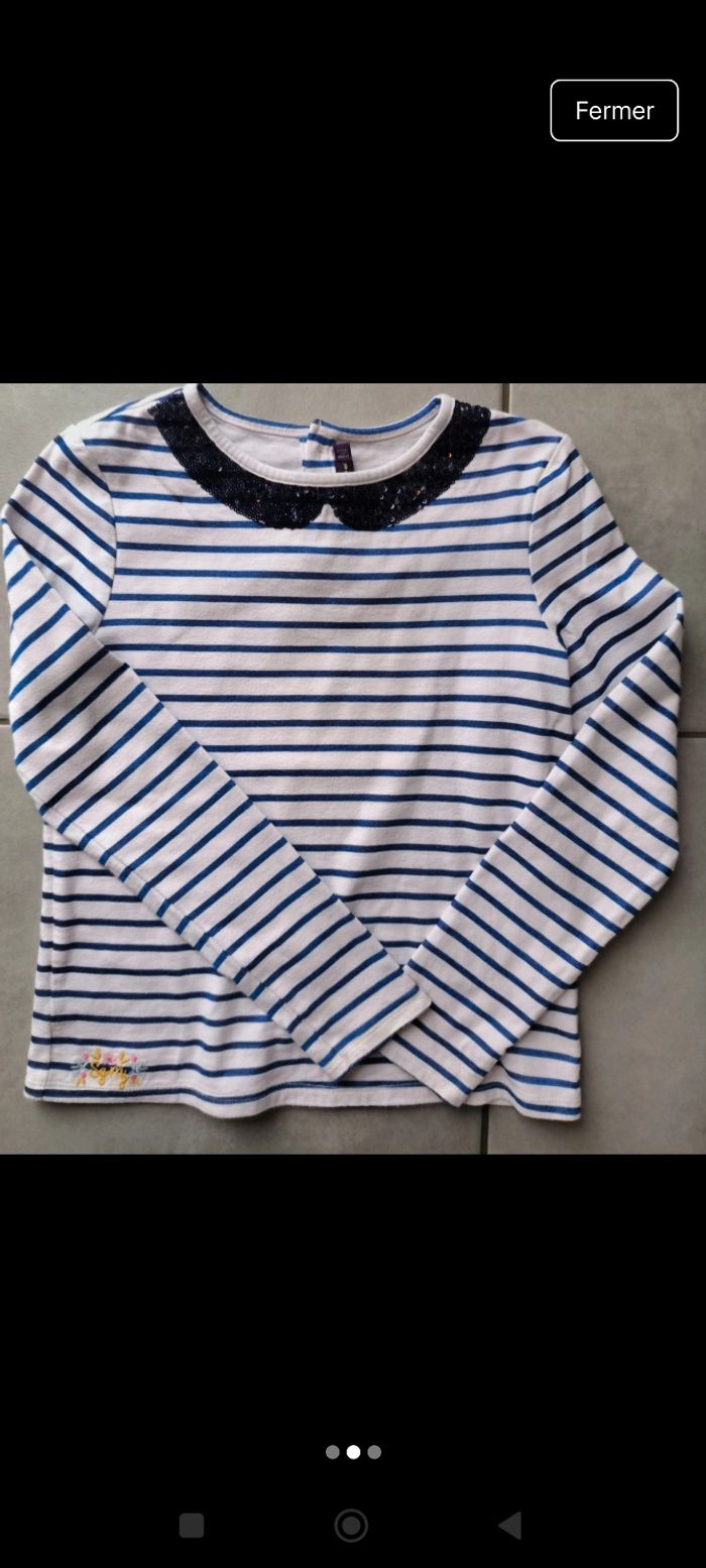 Haut manches longues fille 11 ans sergent major - photo numéro 2