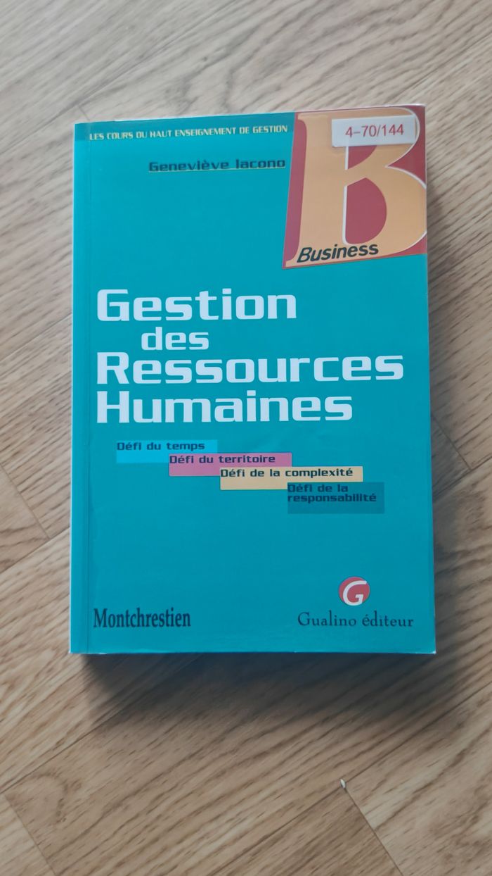 Gestion des Ressources Humaines 4 défis - Geneviève Iacono