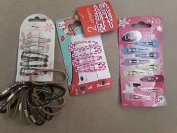 Lot barrettes et élastiques fille NEUFS