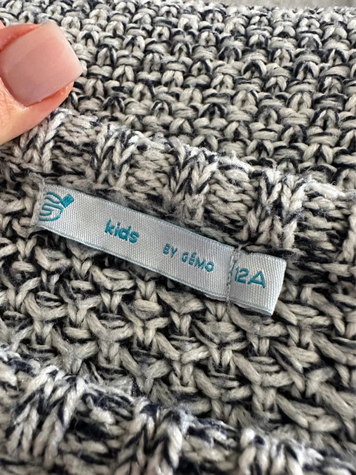 Pull moucheté noir et gris Gemo T12ans - photo numéro 6