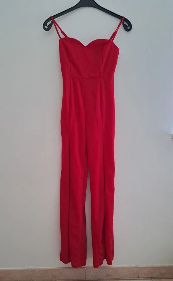 Combinaison rouge - moulante - jambes fendues - Shein - taille 34 / XS
