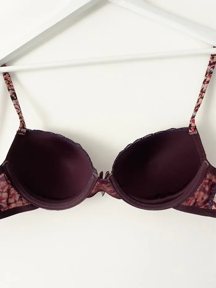 Joli soutien-gorge fleuri Miss Helen de chez Monoprix aux couleurs de l’automne 90B - photo numéro 7