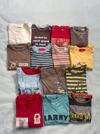 Lot t-shirt ML 6 mois