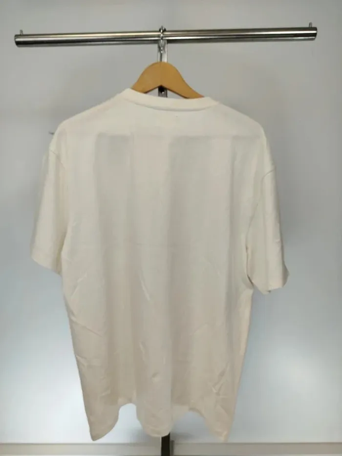 Tshirt blanc cassé à poche avec motifs ondulés noirs - CMT Atelier - Taille L - Neuf A349 - photo numéro 2