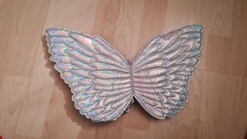Ailes de fée de papillon couleur holographique argentée