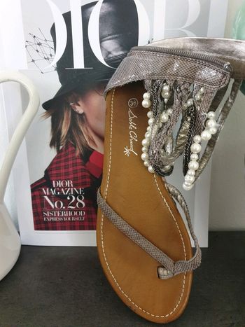 Sandales avec perles