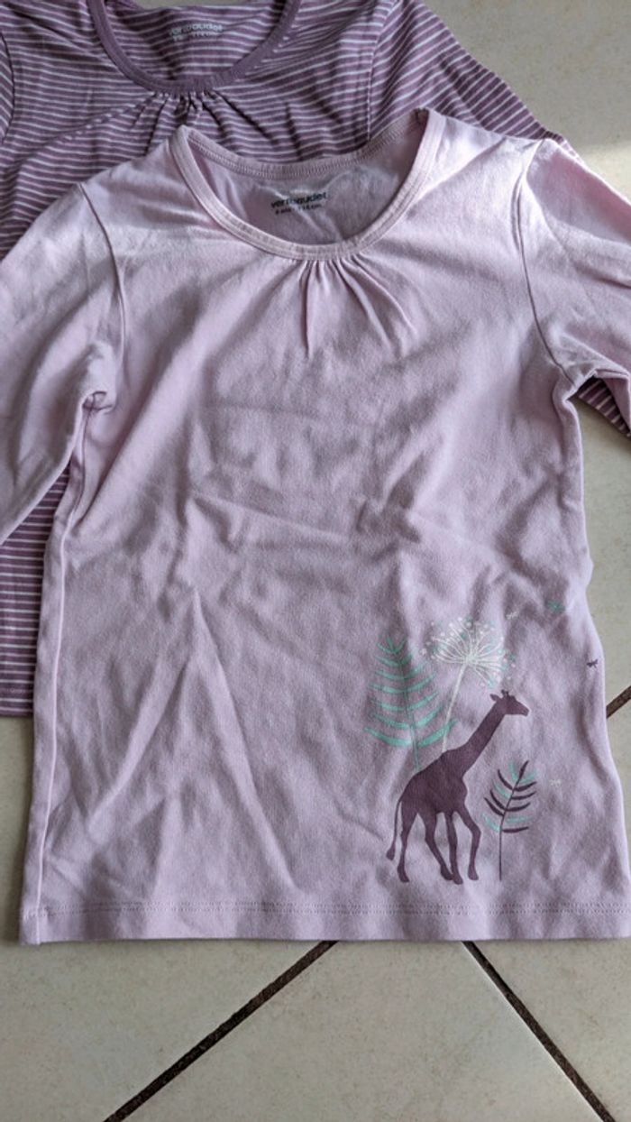Lot de 2 t-shirts fille 6 ans - photo numéro 2