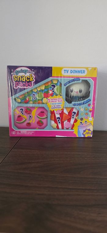 My squishy little snack pack tv dinner