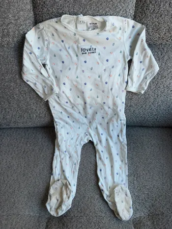 Pyjama grenouillère bleu et rose Kiabi