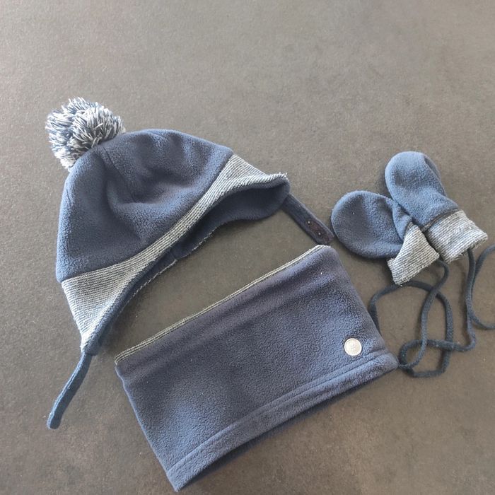 Ensemble bonnet + tour de cou + gants