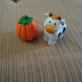 Vache et citrouille