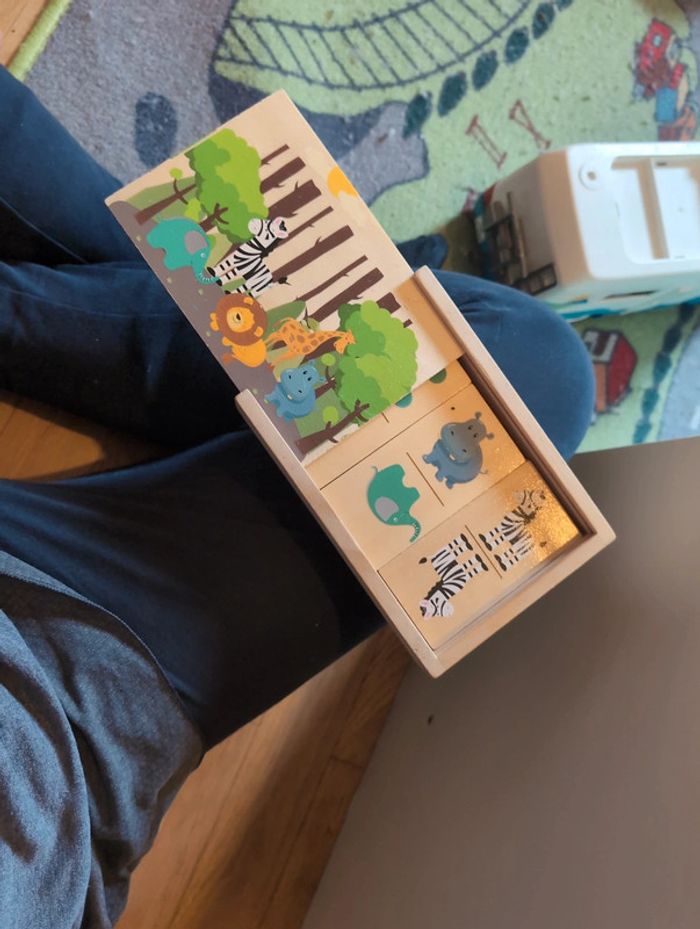 Dominos animaux en bois