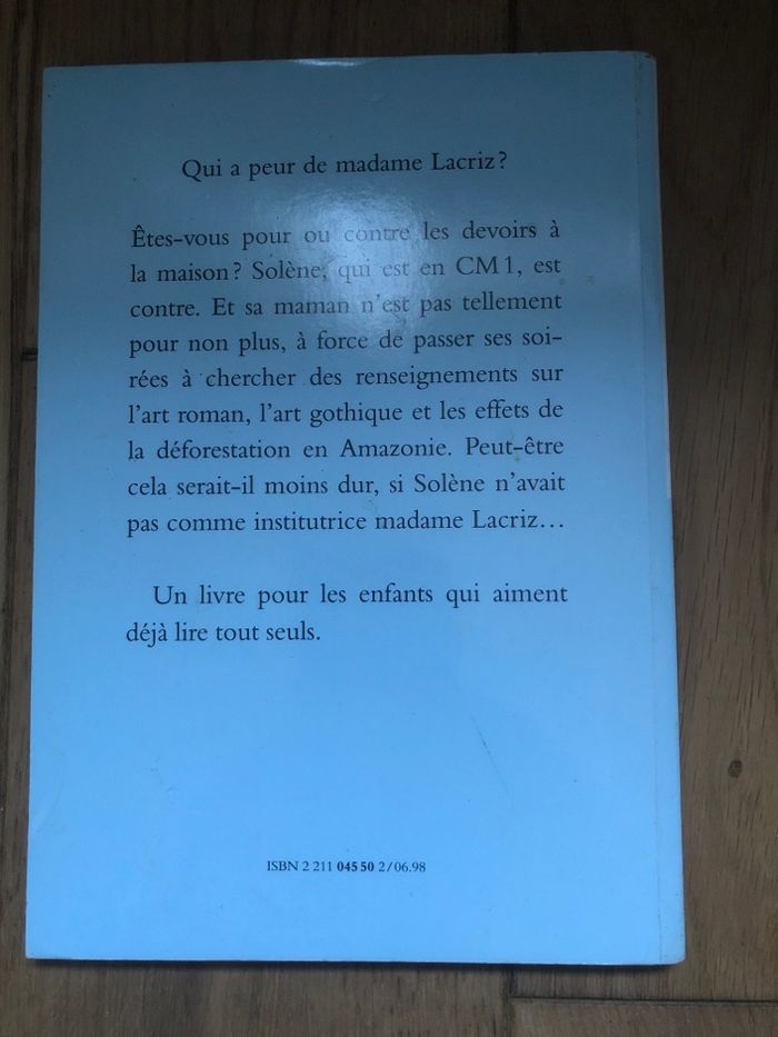 Qui a peur de Madame Lacriz ? Marie Aude Murail - photo numéro 2