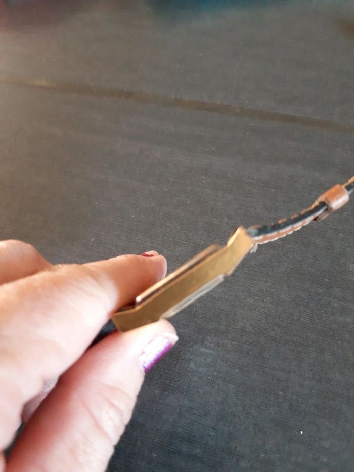 Montre femme plaque or - photo numéro 7