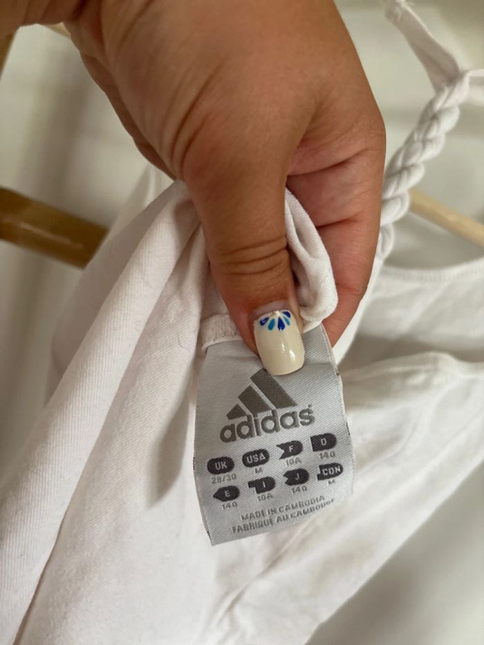 débardeur blanc adidas taille 10 ans - photo numéro 9