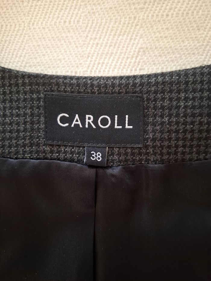Veste femme gris foncé, 38, CAROLL, en très bon état - photo numéro 3