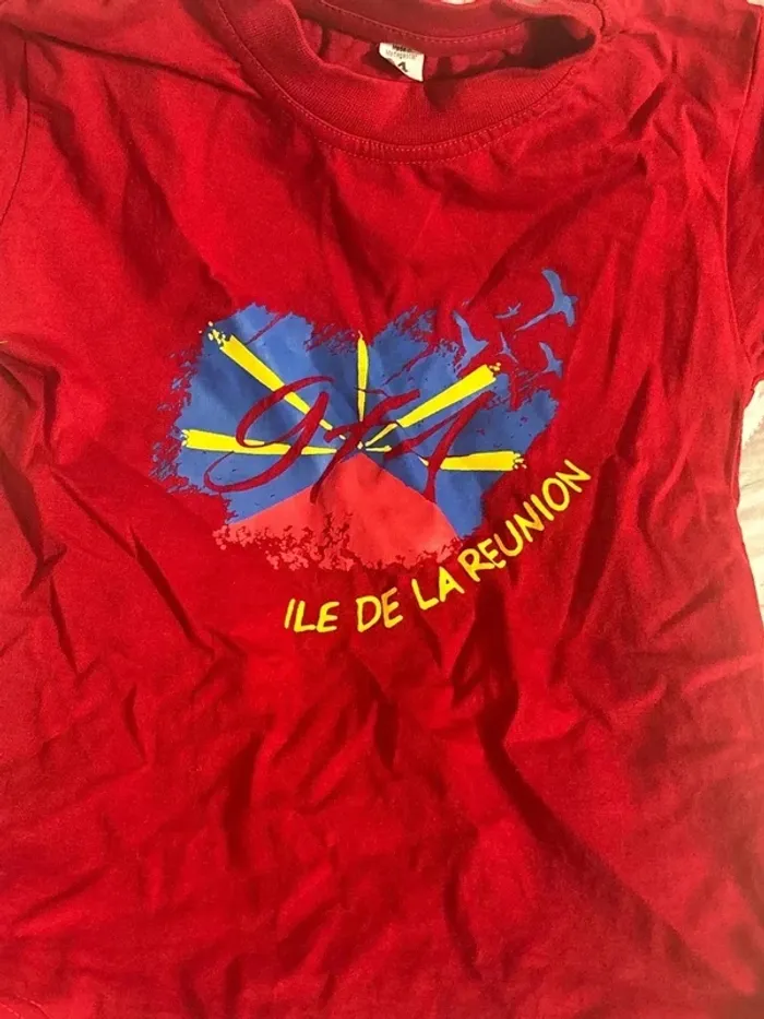 T shirt ile de la réunion taille 4ans - photo numéro 2