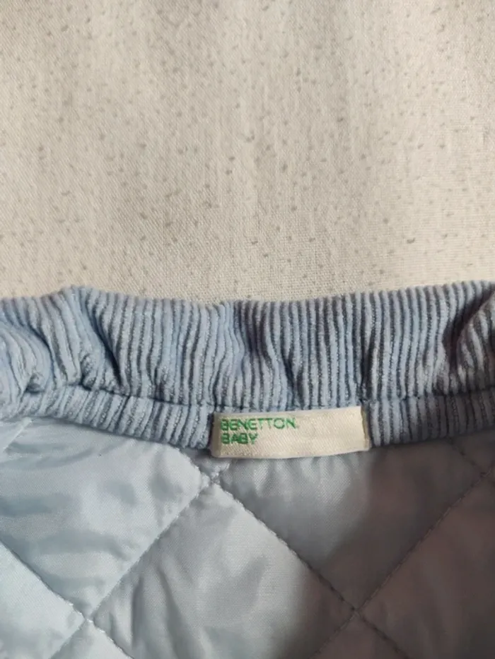 Veste matelassée Benetton Baby bleue ciel taille 9/12 mois - photo numéro 5