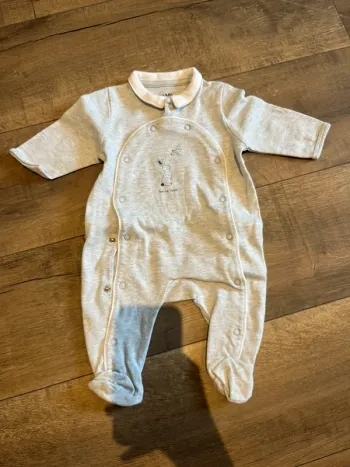 Pyjama gris lapin 3 mois