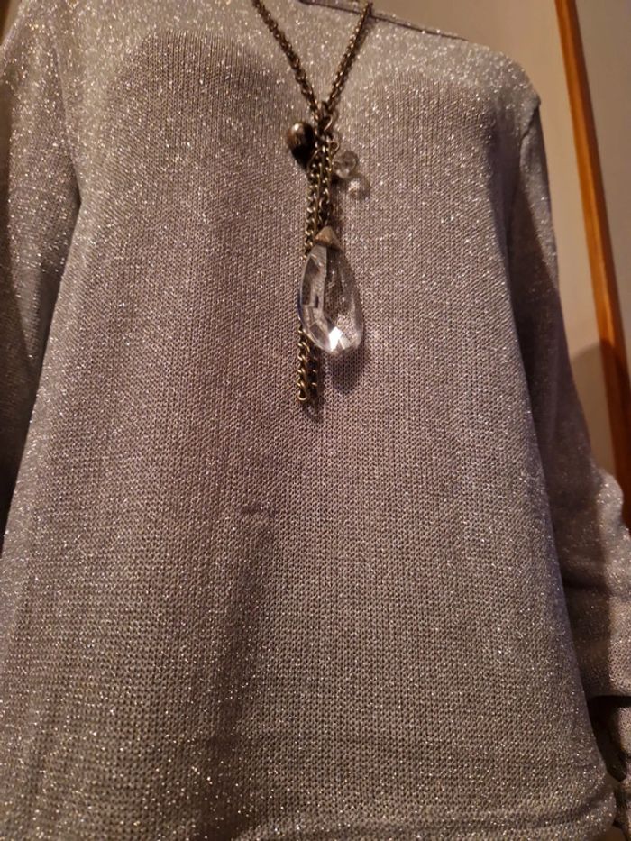 Pull mailles argentés H&M - photo numéro 12
