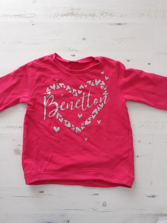 Sweat fille rose 7 / 8 ans Benetton