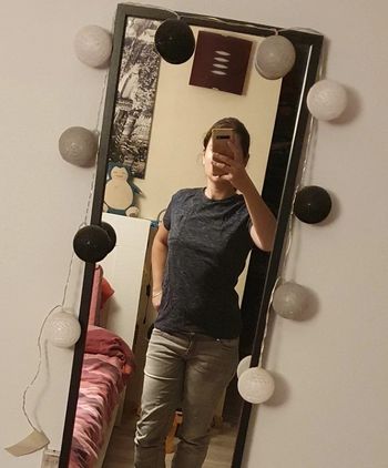 T-shirt gris à pois Kiabi S