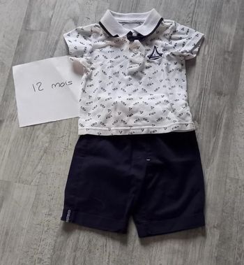 Ensemble short classe 12 mois