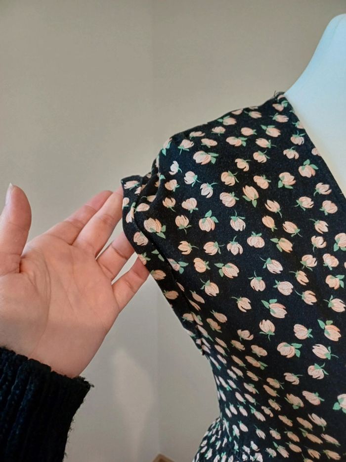 Robe longue noire à motifs Dorothy Perkins taille S 36 - photo numéro 4