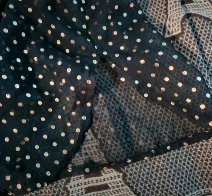 Chemise transparente noir a pois doré 46-48 - photo numéro 7