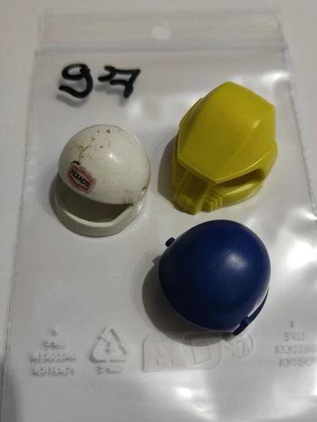 Playmobil lot 3 casques moto