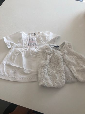 Blouse et gilet à manches courtes