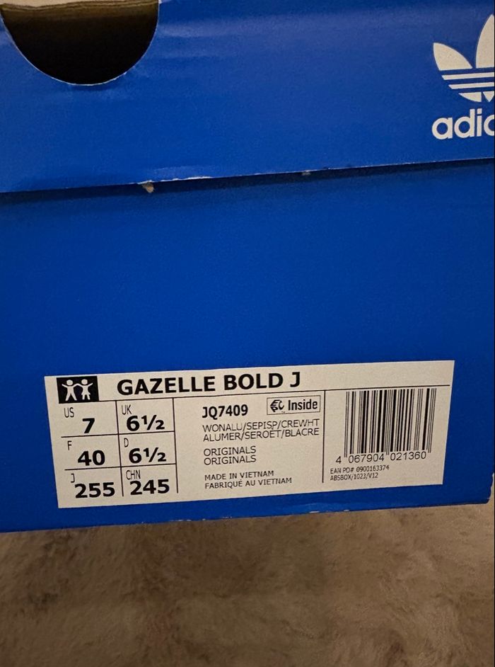 Adidas Gazelle  Bold Wonder Alumina Semi Pink Spark Cream White Beige Rose taille 40 - photo numéro 5