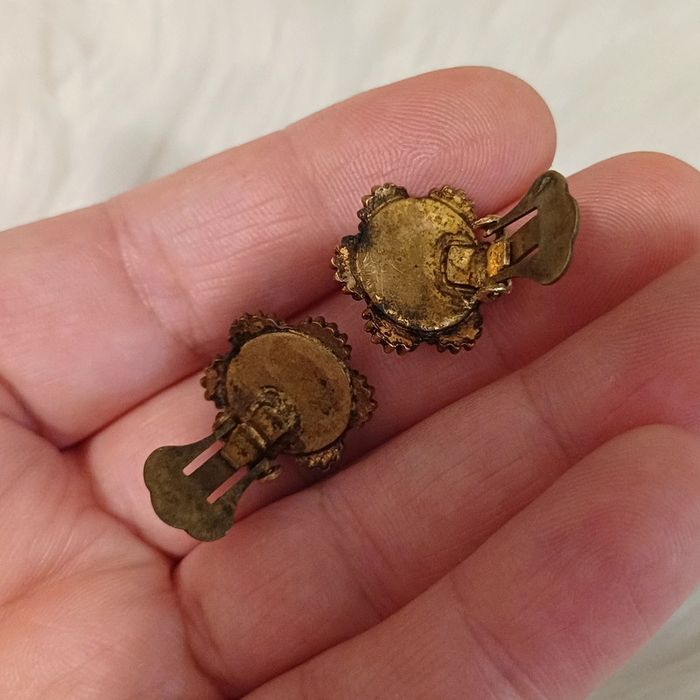 Boucles d'oreilles vintage turquoise - photo numéro 4