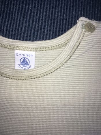 Teeshirt Petit bateau milleraies 12 mois