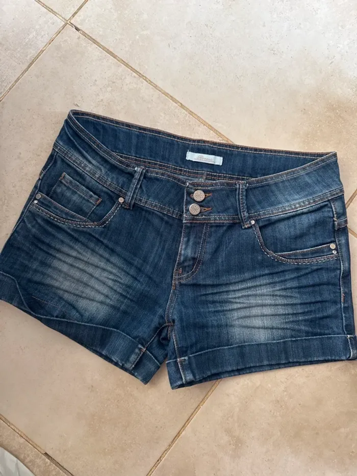 Short en jean femme revers – Taille 42 - photo numéro 2