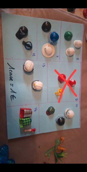 Lot chapeau casque playmobil