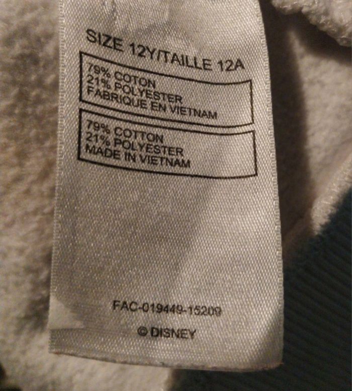 veste sweat Star Wars R2D2 Disney 12 ans poche et capuche - photo numéro 5