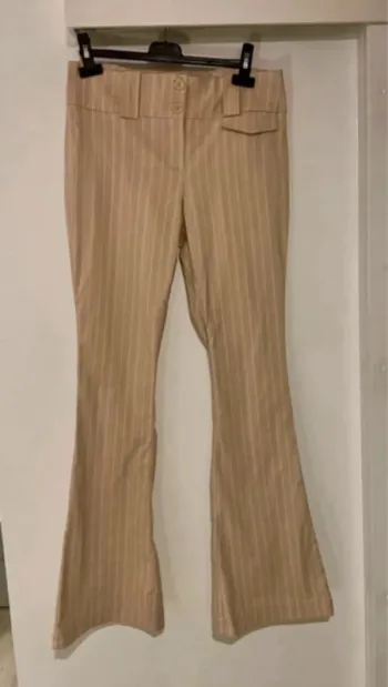Pantalon flare beige à rayures Pimkie - T38