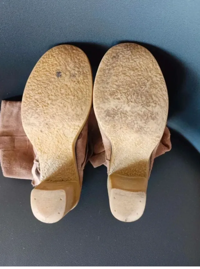 Bottines suédine beige 37 - photo numéro 8