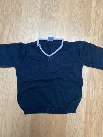 Pull fin bleu marine