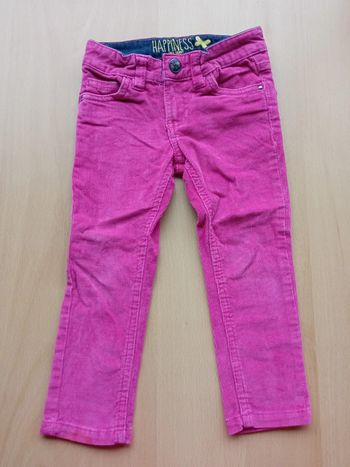 Pantalon skinny velours côtelé 92 cm.