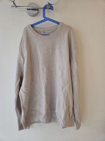 Pull homme en maille beige 