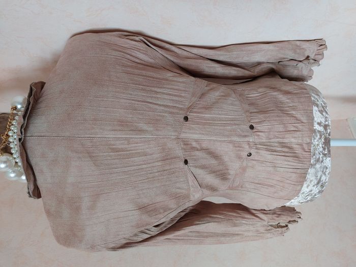 Veste Jacqueline Riu suédine beige taille 38 - photo numéro 2