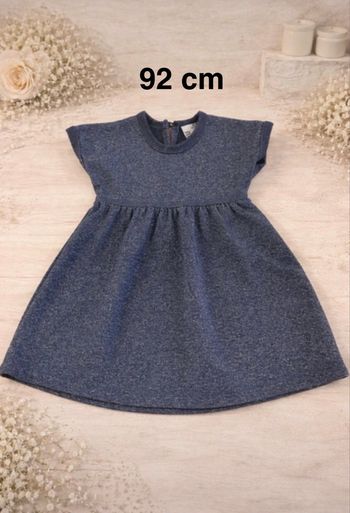Robe bleu chiné — taille 92 cm (très bon état) 