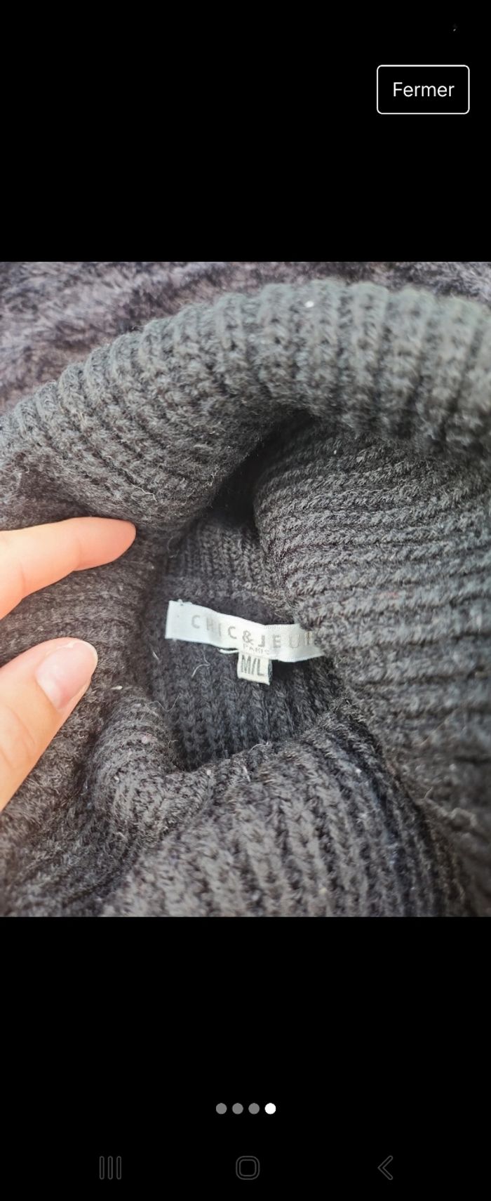 Robe en laine noir - photo numéro 4